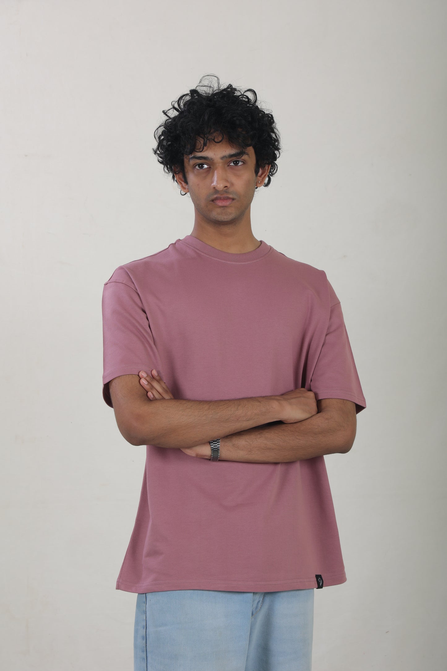 Plum oversized round neck T-Shirt