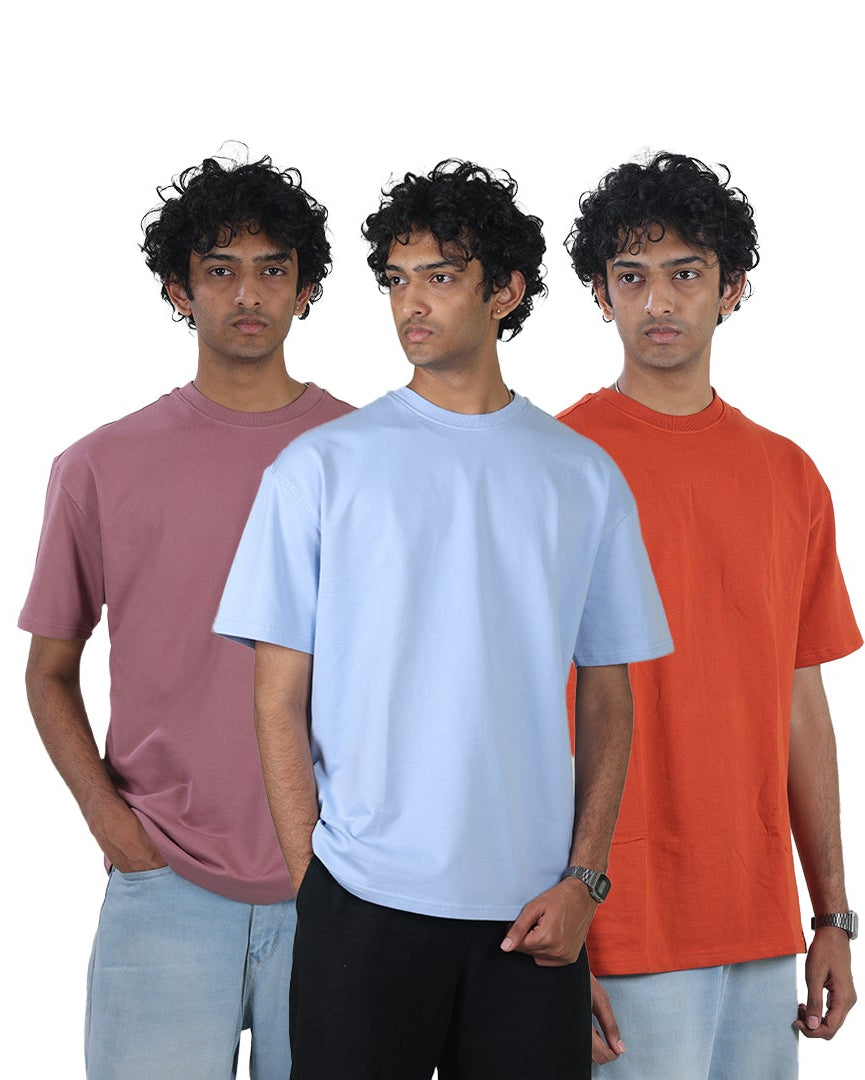 Men's Oversized Tee Trio Combo