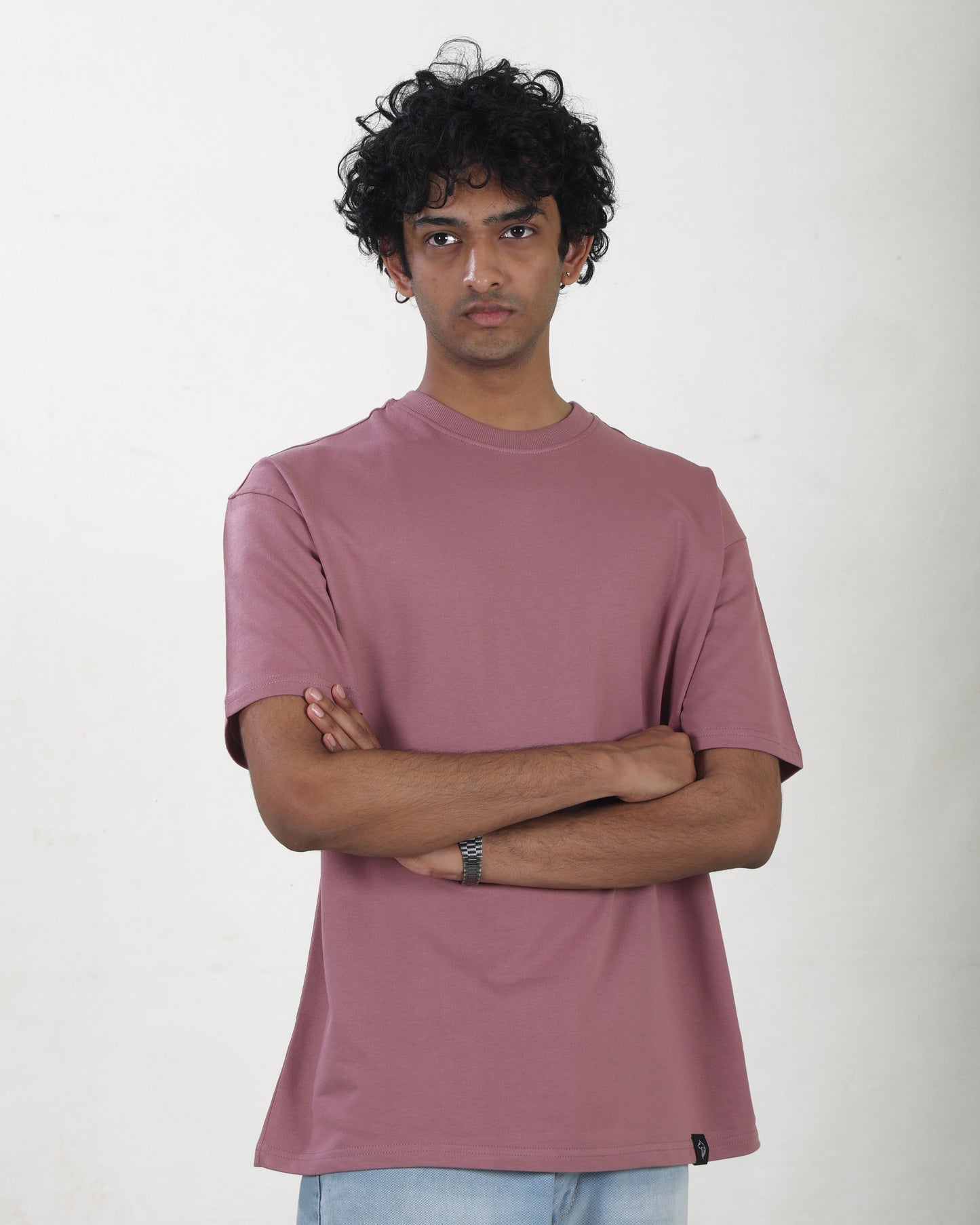Plum oversized round neck T-Shirt