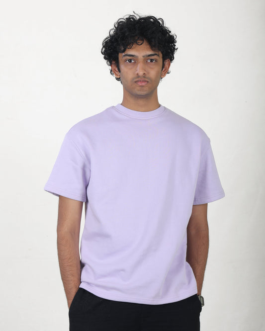 Lavender Oversized Round Neck T-Shirt