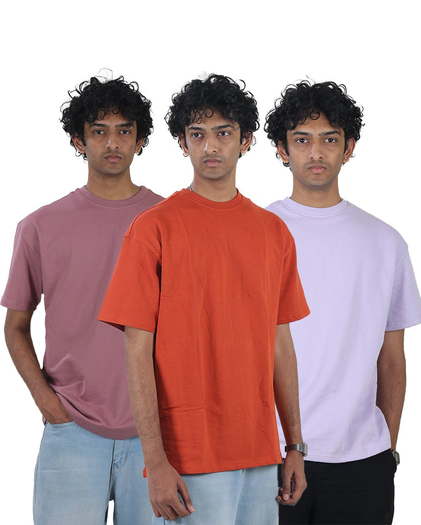 Men's Oversized Tee Trio Combo