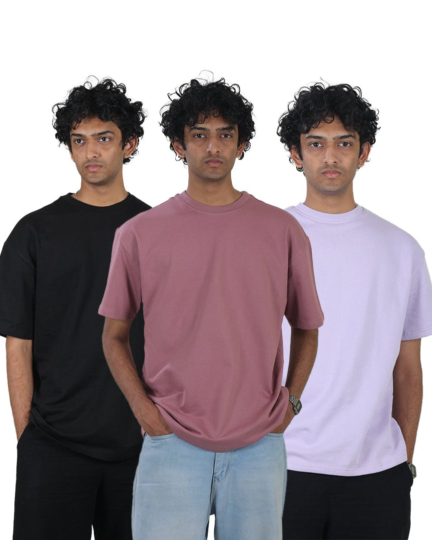 Men's Oversized Tee Trio Combo
