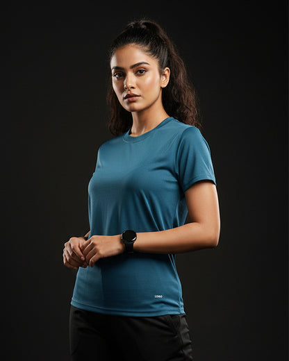 Teal Women's Performance Active Tee