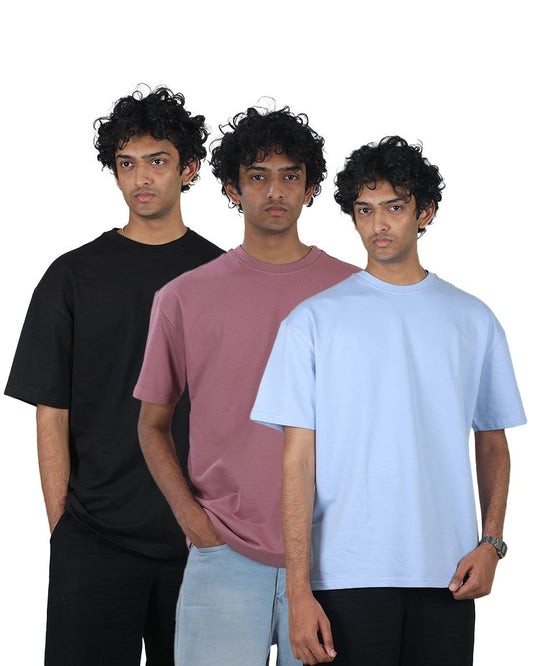 Men's Oversized Tee Trio Combo